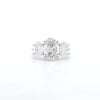 3.53ct F/VS1 Oval Brilliant Cut LAB Diamond 3 Stone Ring Set in White Gold