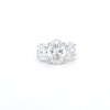 5.18ct F/VS1 Oval Brilliant Cut LAB Diamond 3 Stone Ring Set in White Gold