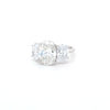 5.18ct F/VS1 Oval Brilliant Cut LAB Diamond 3 Stone Ring Set in White Gold