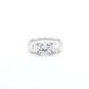 2.93ct F/VS1 Square Cushion Cut LAB Diamond 3 Stone Ring Set in White Gold