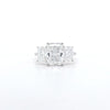 3.59ct D/VS1 Radiant Cut LAB Diamond 3 Stone Ring Set in White Gold