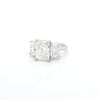 4.92ct G/SI1 Radiant Cut LAB Diamond 3 Stone Ring Set in White Gold