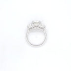 4.92ct G/SI1 Radiant Cut LAB Diamond 3 Stone Ring Set in White Gold