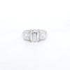 3.75ct E/VS1 Emerald Cut LAB Diamond 3 Stone Ring Set in White Gold