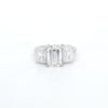 3.75ct E/VS1 Emerald Cut LAB Diamond 3 Stone Ring Set in White Gold