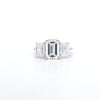3.75ct E/VS1 Emerald Cut LAB Diamond 3 Stone Ring Set in White Gold
