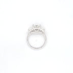 5.06ct G/VVS2 Emerald Cut LAB Diamond 3 Stone Ring Set in White Gold