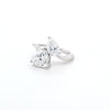 3.05ct F/VVS2 Heart Shape & Pear Shape LAB Diamond Toi et Moi Ring Set in White Gold