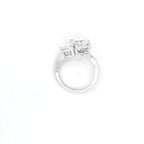 3.05ct F/VVS2 Heart Shape & Pear Shape LAB Diamond Toi et Moi Ring Set in White Gold