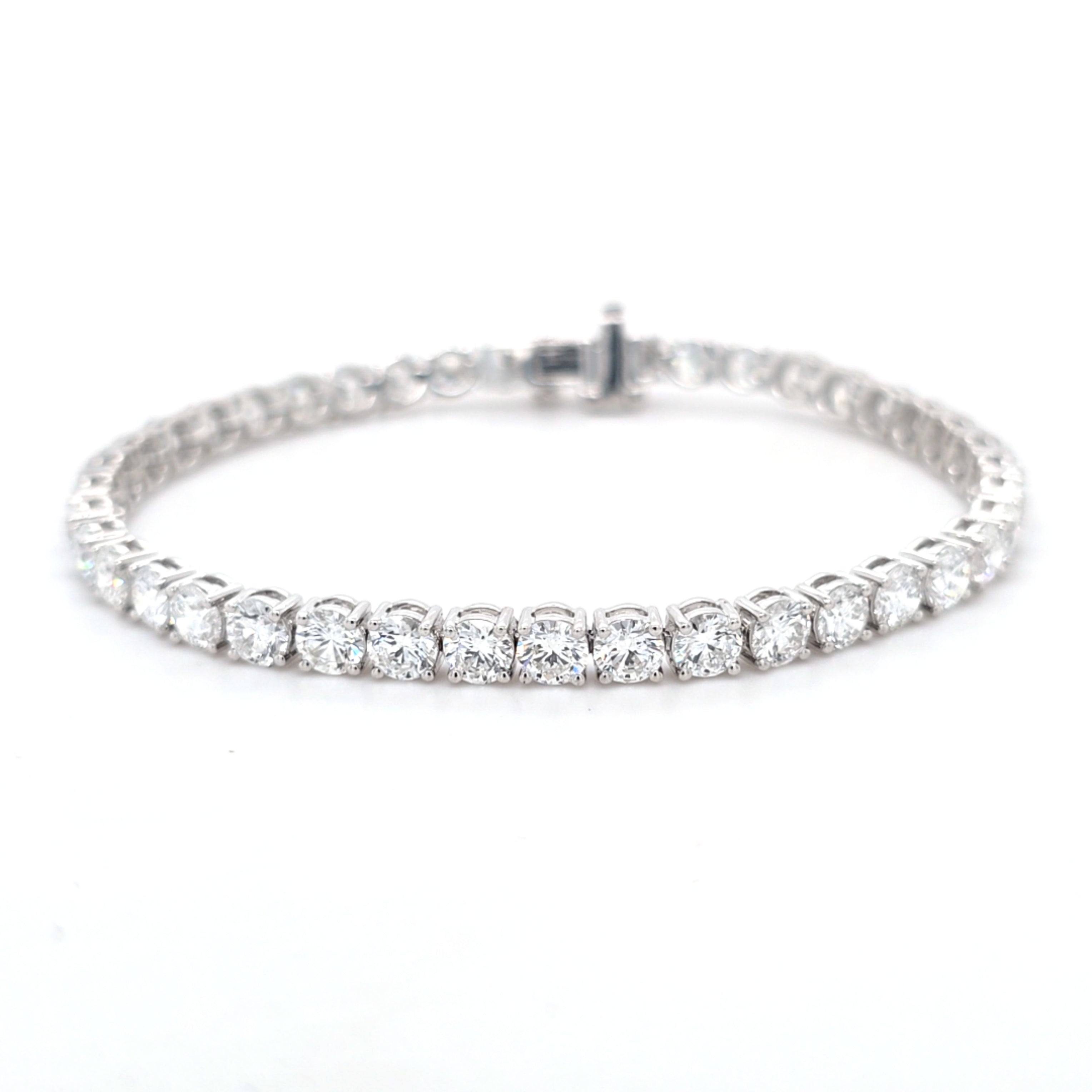 10.03ct LAB Diamond Line Bracelet Set in White Gold - Montpellier Jewellers