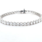 10.03ct LAB Diamond Line Bracelet Set in White Gold