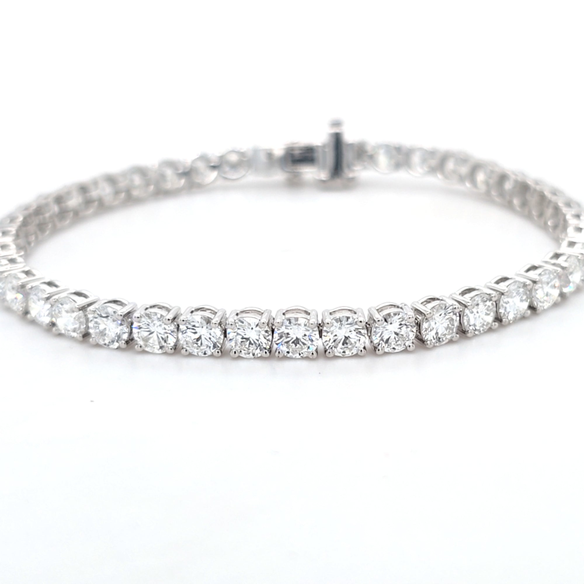 10.03ct LAB Diamond Line Bracelet Set in White Gold