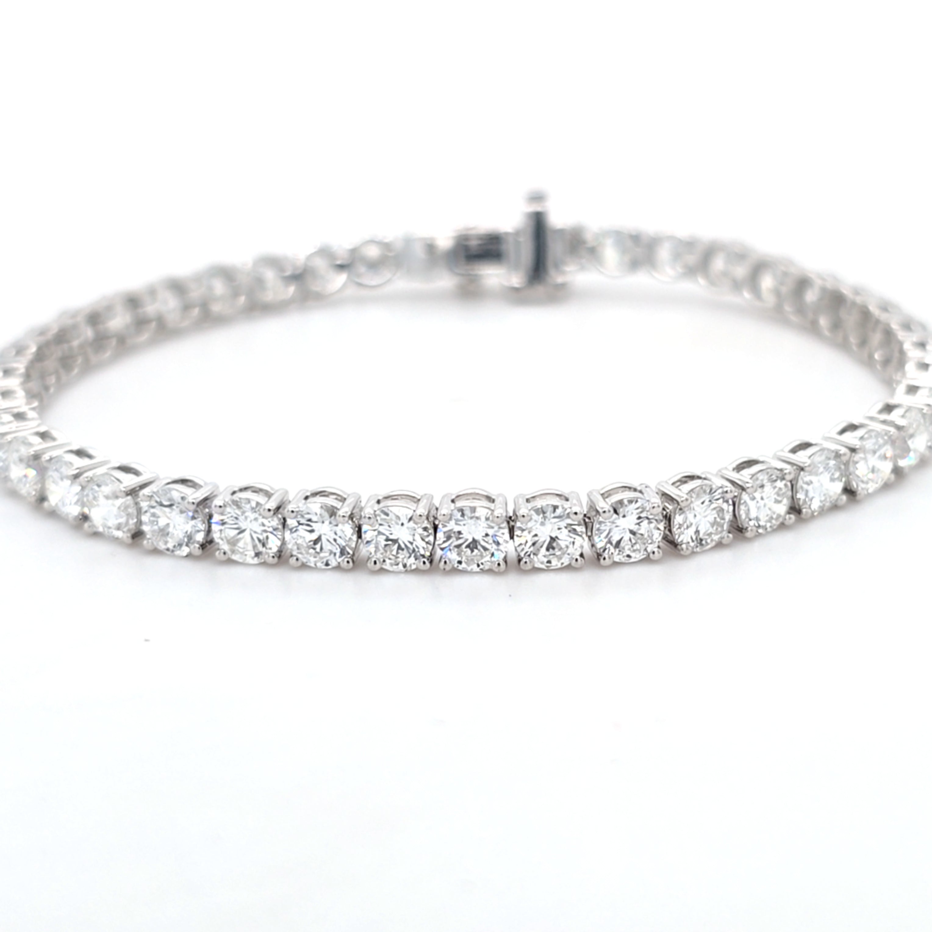 10.03ct LAB Diamond Line Bracelet Set in White Gold - Montpellier Jewellers