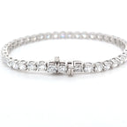 10.03ct LAB Diamond Line Bracelet Set in White Gold