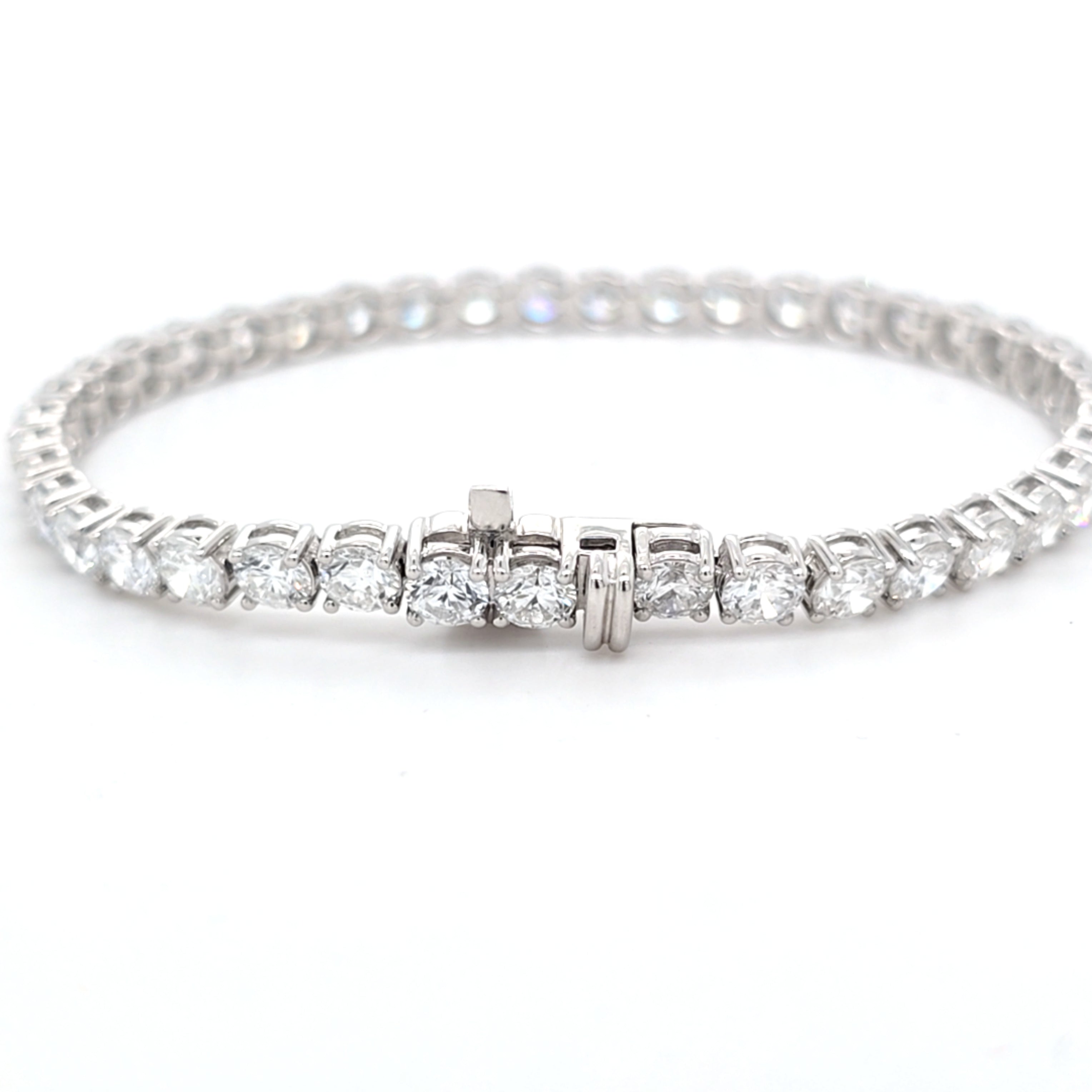 10.03ct LAB Diamond Line Bracelet Set in White Gold - Montpellier Jewellers