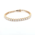 10.03ct LAB Diamond Line Bracelet Set in Yellow Gold - Montpellier Jewellers