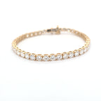 10.03ct LAB Diamond Line Bracelet Set in Yellow Gold