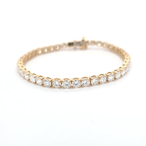 10.03ct LAB Diamond Line Bracelet Set in Yellow Gold - Montpellier Jewellers