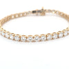 10.03ct LAB Diamond Line Bracelet Set in Yellow Gold