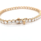 10.03ct LAB Diamond Line Bracelet Set in Yellow Gold