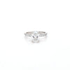 IGI 1.58ct D/VS2 Oval Shape LAB Diamond Ring with Diamond Shoulders set in Platinum - Montpellier Jewellers