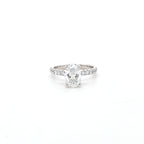 IGI 1.58ct D/VS2 Oval Shape LAB Diamond Ring with Diamond Shoulders set in Platinum - Montpellier Jewellers