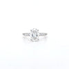 IGI 1.58ct D/VS2 Oval Shape LAB Diamond Ring with Diamond Shoulders set in Platinum - Montpellier Jewellers