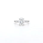 IGI 1.58ct D/VS2 Oval Shape LAB Diamond Ring with Diamond Shoulders set in Platinum - Montpellier Jewellers