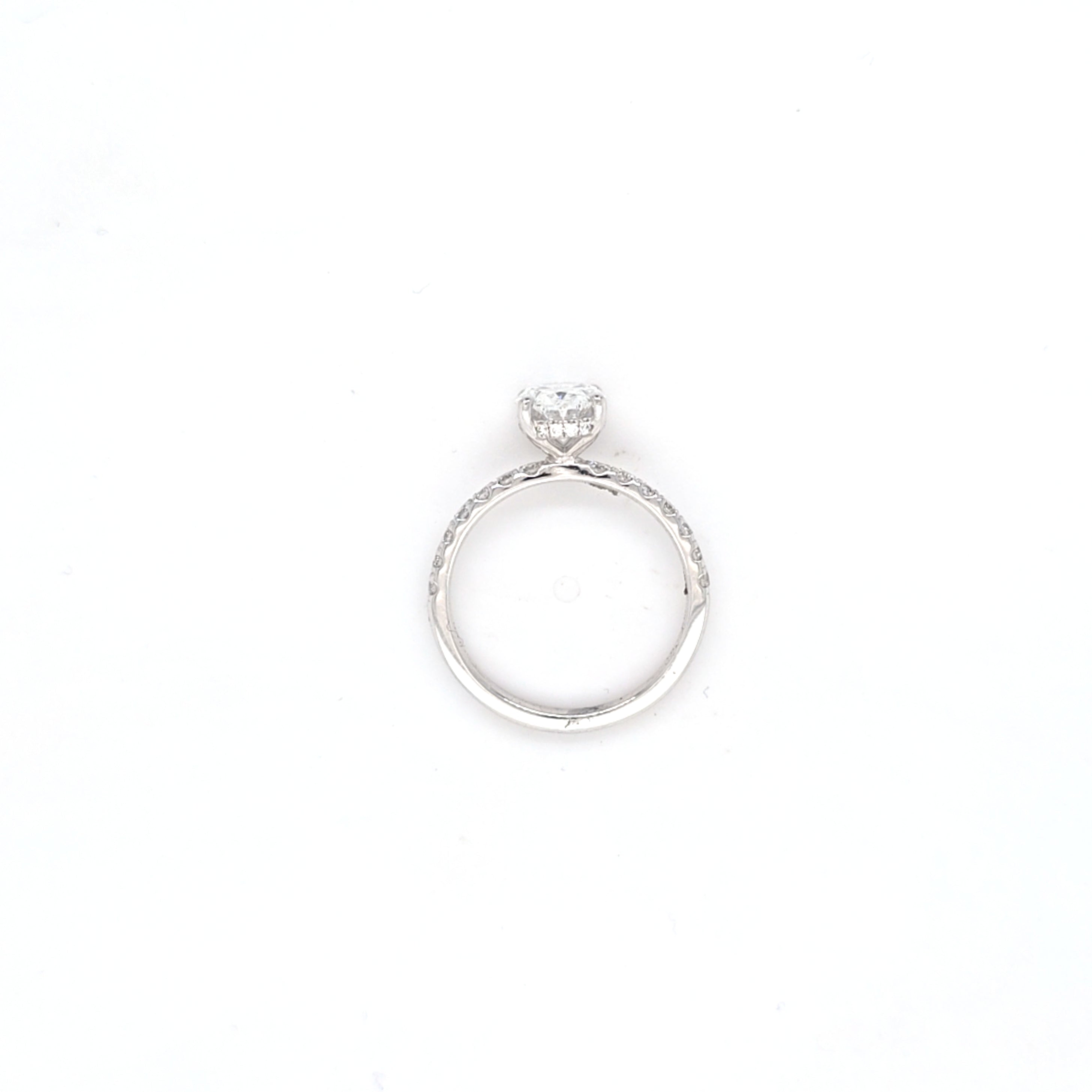 IGI 1.58ct D/VS2 Oval Shape LAB Diamond Ring with Diamond Shoulders set in Platinum - Montpellier Jewellers