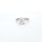 IGI 2.01ct D/VS2 Oval Shape LAB Diamond Ring with Diamond Shoulders set in Platinum - Montpellier Jewellers