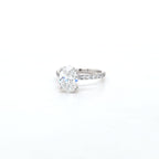 IGI 2.01ct D/VS2 Oval Shape LAB Diamond Ring with Diamond Shoulders set in Platinum - Montpellier Jewellers