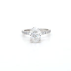 IGI 2.01ct D/VS2 Oval Shape LAB Diamond Ring with Diamond Shoulders set in Platinum - Montpellier Jewellers