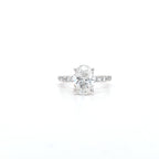 IGI 2.01ct D/VS2 Oval Shape LAB Diamond Ring with Diamond Shoulders set in Platinum - Montpellier Jewellers