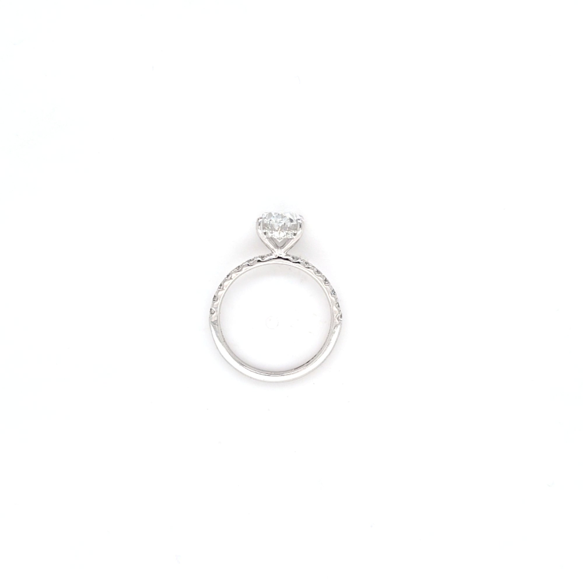 IGI 2.01ct D/VS2 Oval Shape LAB Diamond Ring with Diamond Shoulders set in Platinum - Montpellier Jewellers