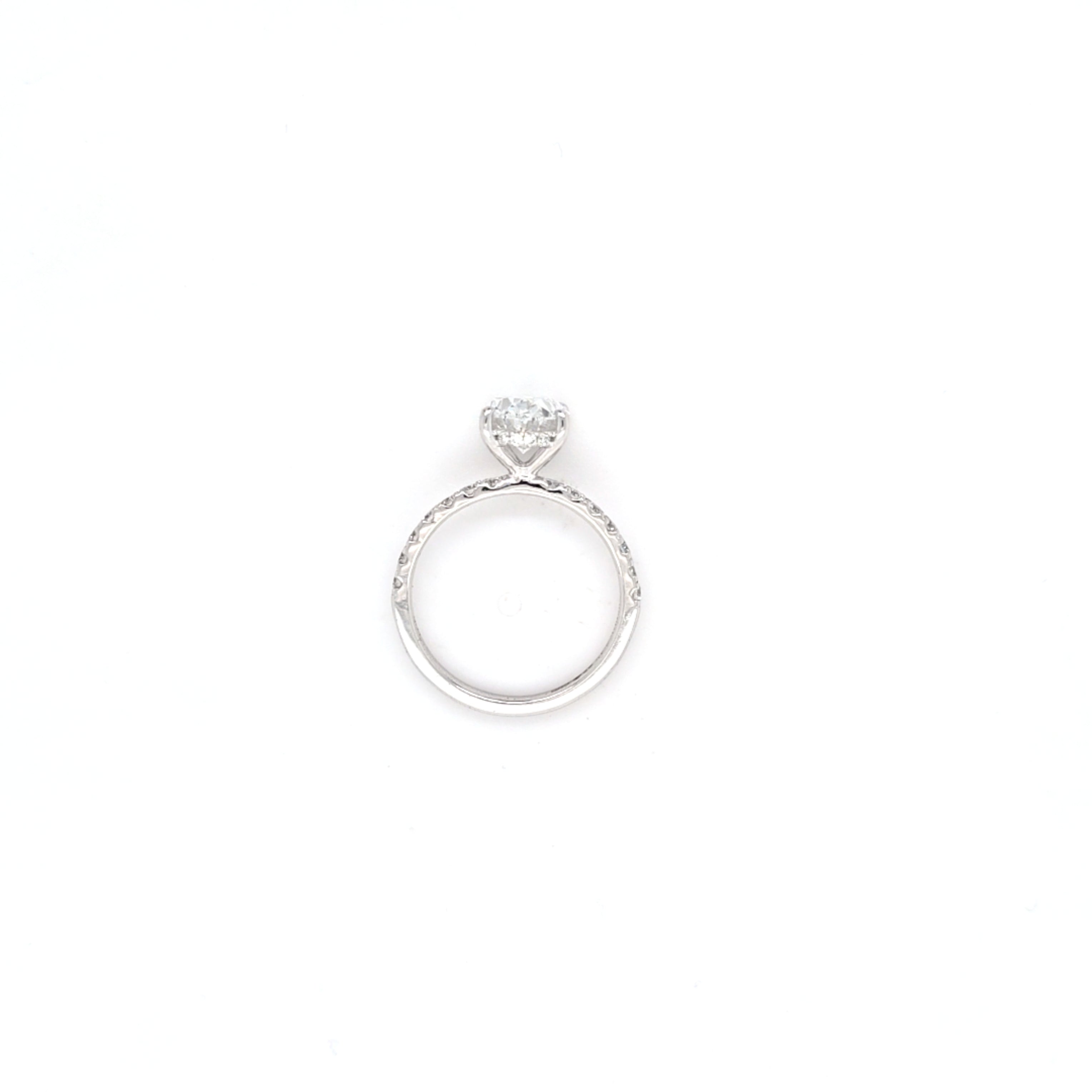 IGI 2.01ct D/VS2 Oval Shape LAB Diamond Ring with Diamond Shoulders set in Platinum - Montpellier Jewellers