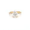 IGI 2.00ct D/VS2 Oval Shape LAB Diamond Ring with Diamond Shoulders set in 18ct Yellow Gold - Montpellier Jewellers
