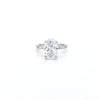 IGI 3.00ct D/VS2 Oval Shape LAB Diamond Ring with Diamond Shoulders set in Platinum - Montpellier Jewellers