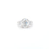 IGI 3.03ct D/VS2 Oval Shape LAB Diamond Ring with Half Moon Side Stones Set in Platinum - Montpellier Jewellers