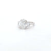 IGI 3.03ct D/VS2 Oval Shape LAB Diamond Ring with Half Moon Side Stones Set in Platinum - Montpellier Jewellers