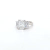 IGI 3.07ct D/VS1 Radiant Cut LAB Diamond Solitaire Ring with Trapezoid Side Stones Set in Platinum - Montpellier Jewellers