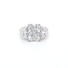 IGI 3.07ct D/VS1 Radiant Cut LAB Diamond Solitaire Ring with Trapezoid Side Stones Set in Platinum - Montpellier Jewellers