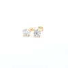 2.06ct F/VS LAB Diamond Stud Earrings Set In Yellow Gold - Montpellier Jewellers