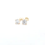 2.06ct F/VS LAB Diamond Stud Earrings Set In Yellow Gold - Montpellier Jewellers
