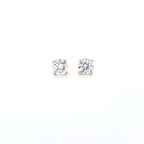 2.06ct F/VS LAB Diamond Stud Earrings Set In Yellow Gold - Montpellier Jewellers
