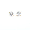 2.06ct F/VS LAB Diamond Stud Earrings Set In Yellow Gold - Montpellier Jewellers