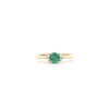 0.37ct Oval Cut Emerald & Diamond Fancy Ring Set in Yellow Gold - Montpellier Jewellers