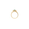 0.37ct Oval Cut Emerald & Diamond Fancy Ring Set in Yellow Gold - Montpellier Jewellers