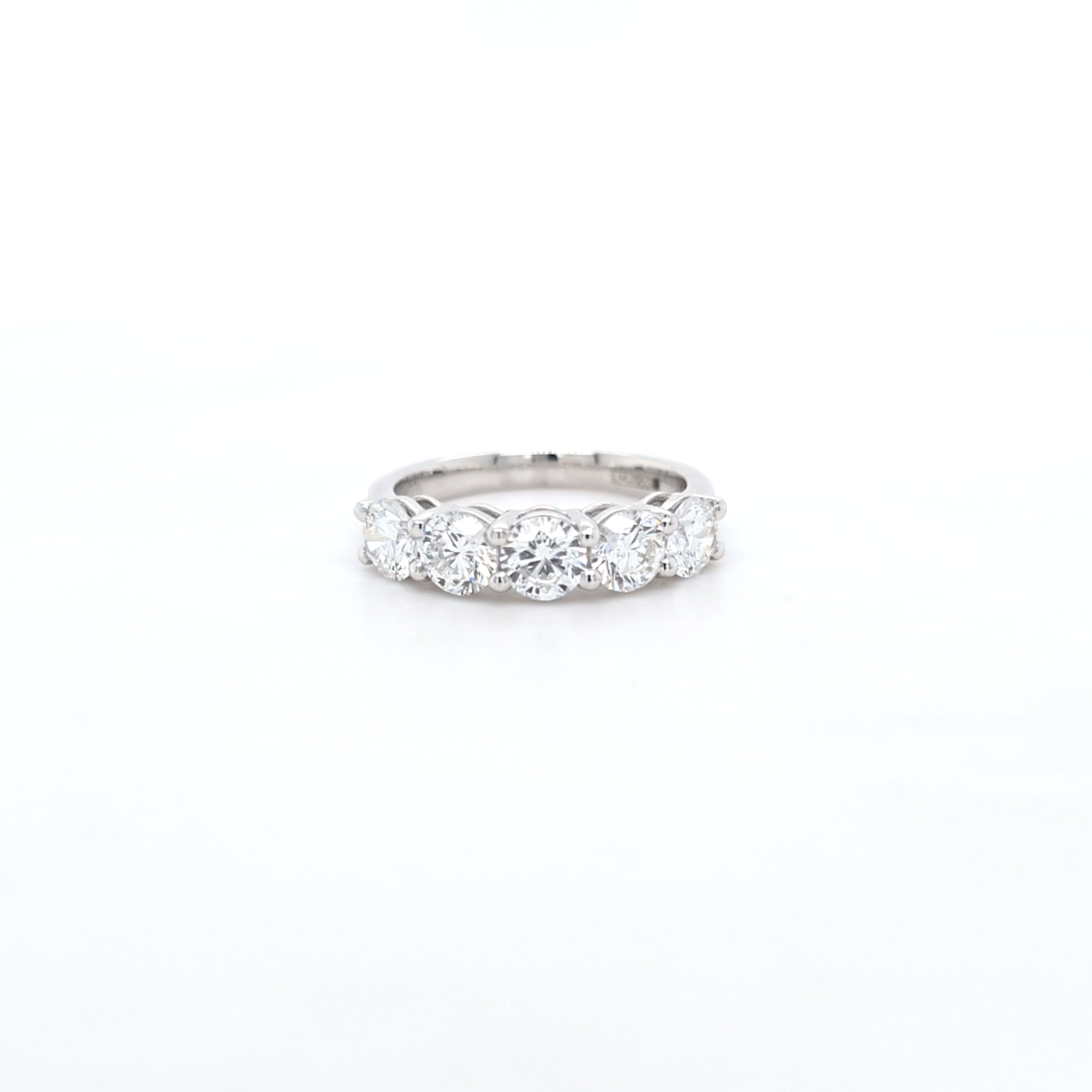 2.01ct F/VS LAB Diamond 5 Stone Ring Set In Platinum - Montpellier Jewellers