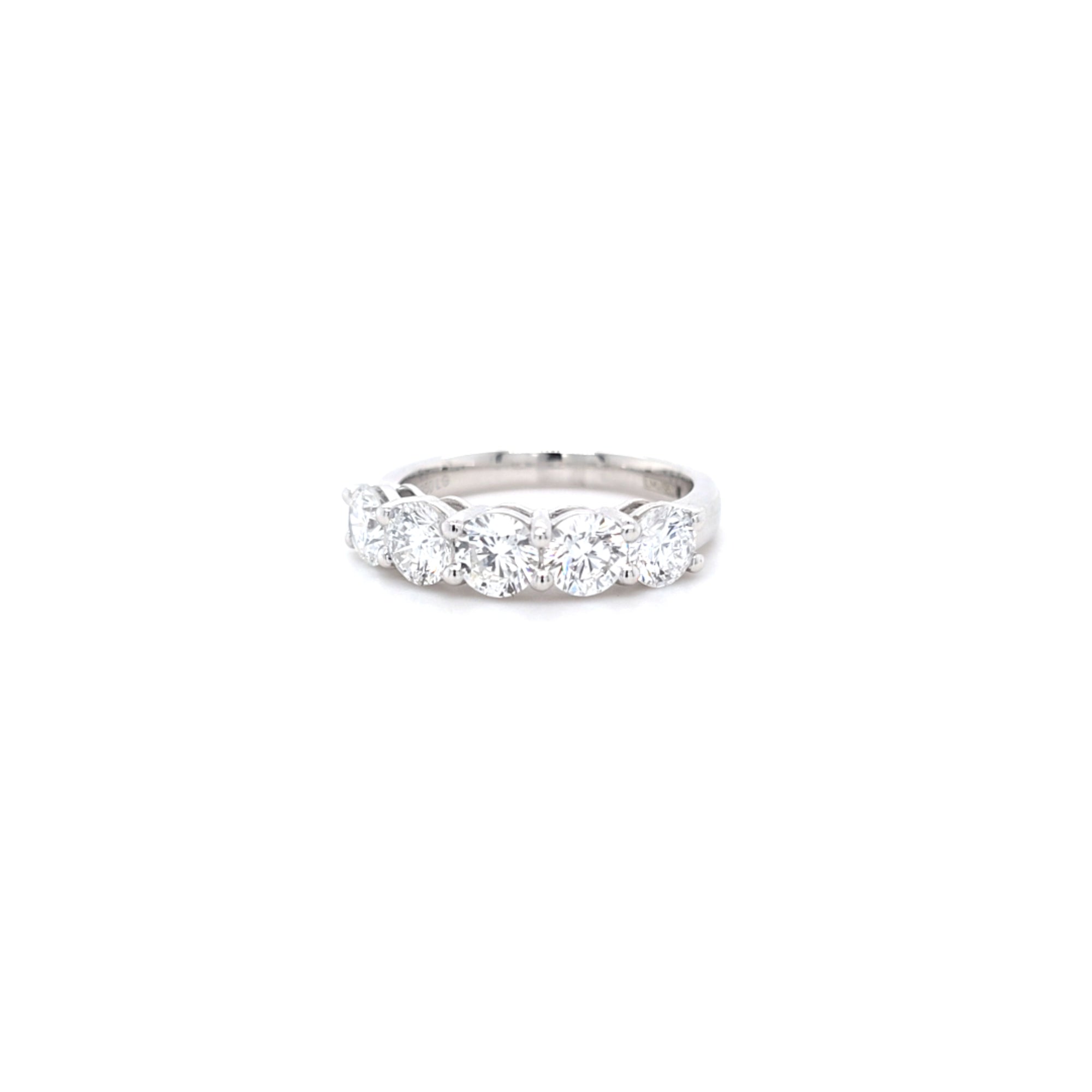 2.01ct F/VS LAB Diamond 5 Stone Ring Set In Platinum - Montpellier Jewellers
