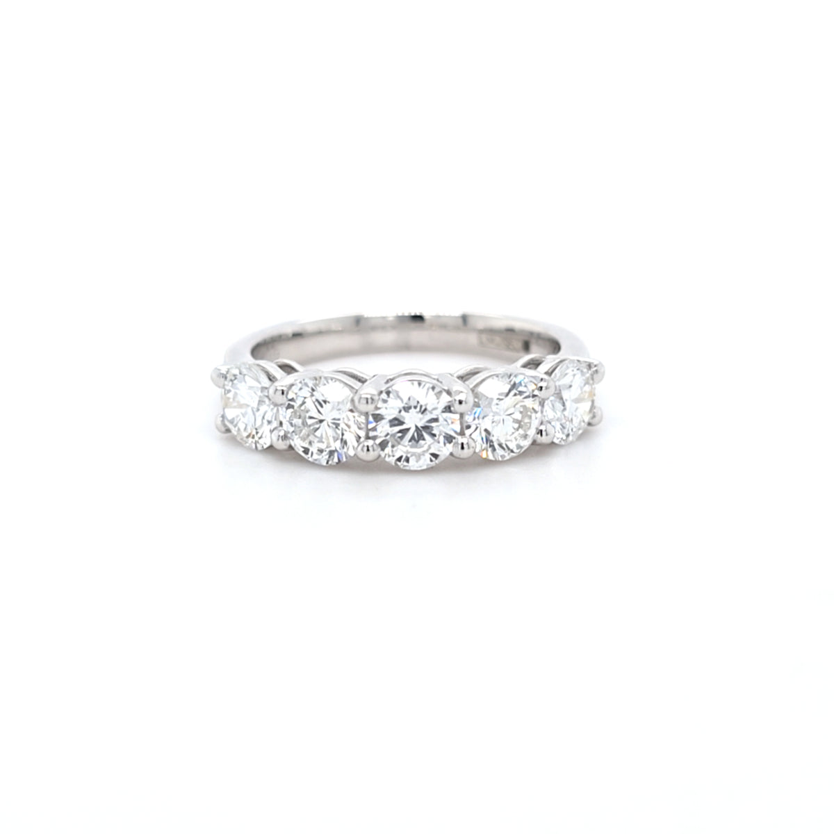 2.01ct F/VS LAB Diamond 5 Stone Ring Set In Platinum - Montpellier Jewellers